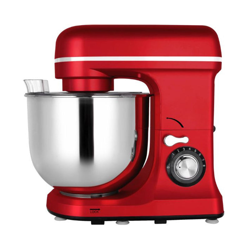 HYUNDAI HBM-212-Red Electric Bowl Mixer 6 Speeds - 8L, Red عجانة هيونداي + HBM-002L هدية مجانا