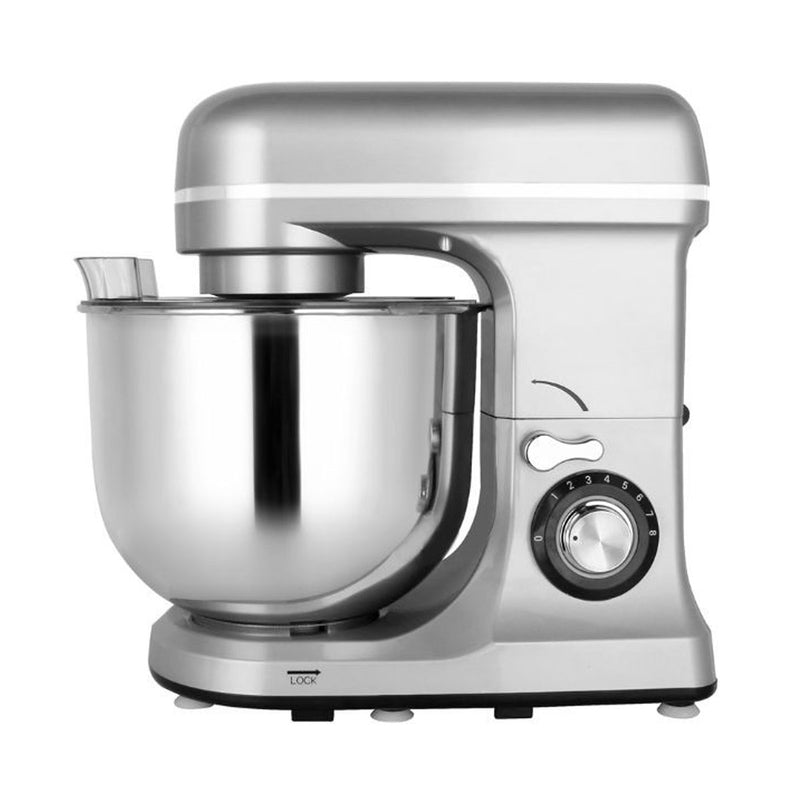 HYUNDAI HBM-212-Silver Electric Bowl Mixer 6 Speeds - 8L, Silver عجانة هيونداي + HBM-002L هدية مجانا