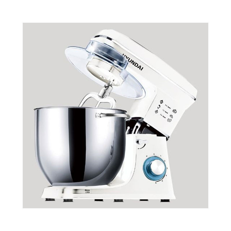 HYUNDAI HBM-213-White Electric Bowl Mixer 6 Speeds - 10L, White عجانة هيونداي 10 لتر