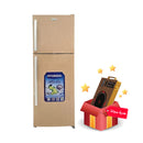 HYUNDAI HBM-2400-Golden Double Door Refrigerator - 24ft, Golden ثلاجة هيونداي 24 قدم + HBM-C1 هدية مجانا