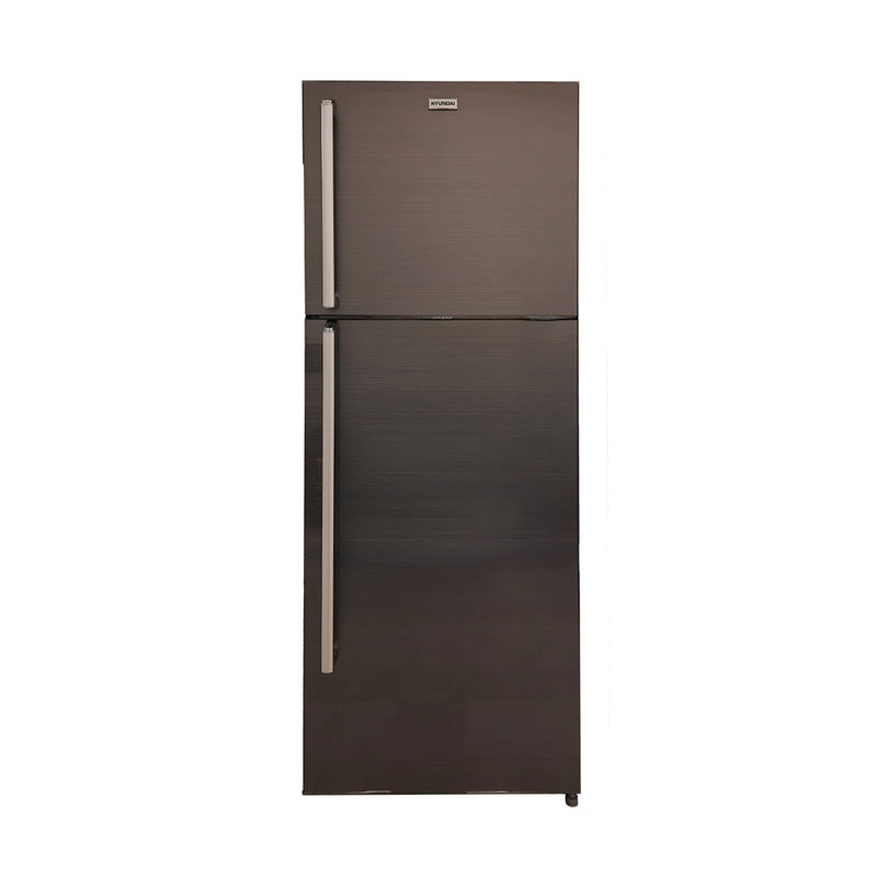 HYUNDAI  HBM-2400G Double Glass Door Refrigerator, Brown ثلاجة هيونداي