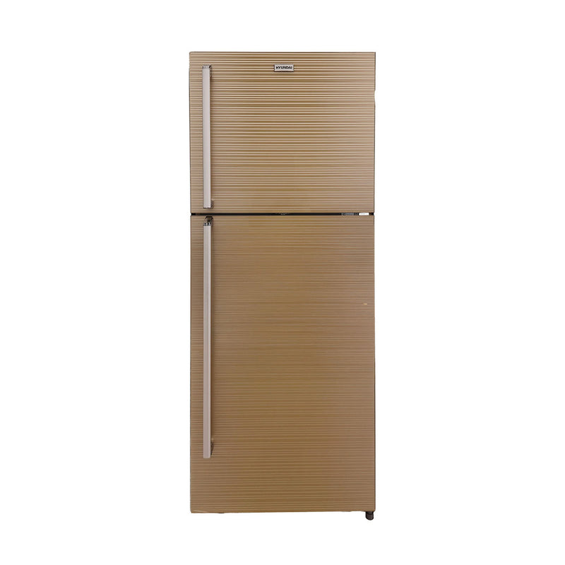 HYUNDAI  HBM-2400G Double Glass Door Refrigerator, Gold ثلاجة هيونداي