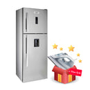 HYUNDAI HBM-2700D Conventional Refrigerator ( Dispenser ) 27ft, Silver   ثلاجة هيونداي بابين براد + HBM-605 هدية مجانا