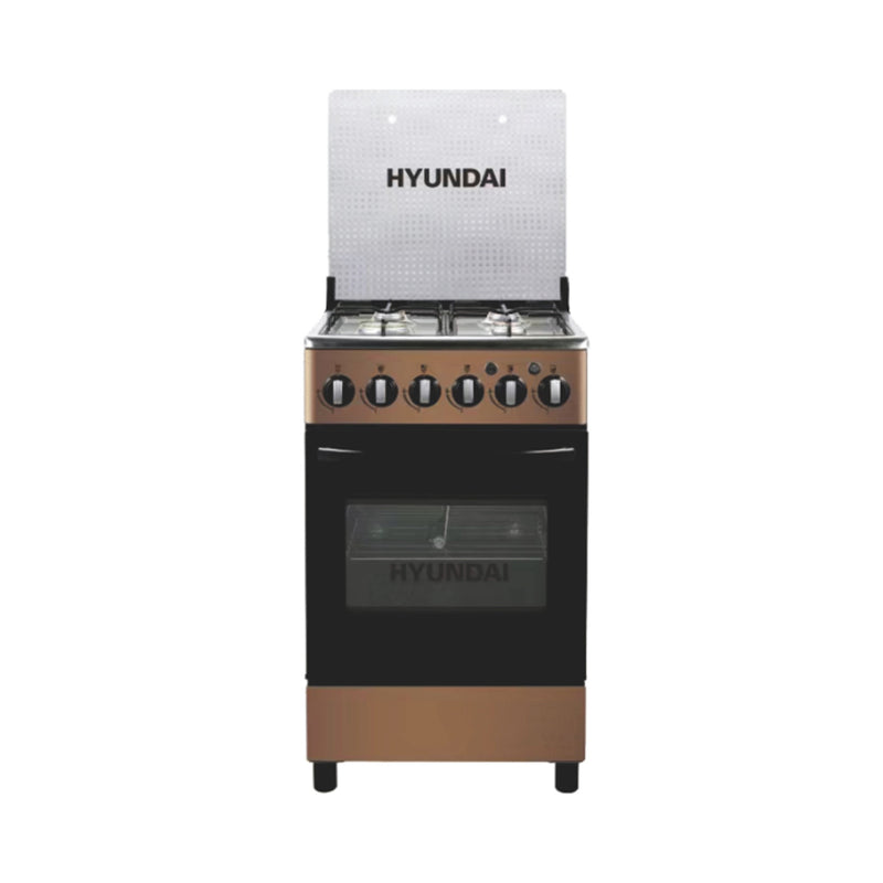 HYUNDAI HBM-50-Brown Gas Cookers - 4 Flames, Brown طباخ غازي هيونداي