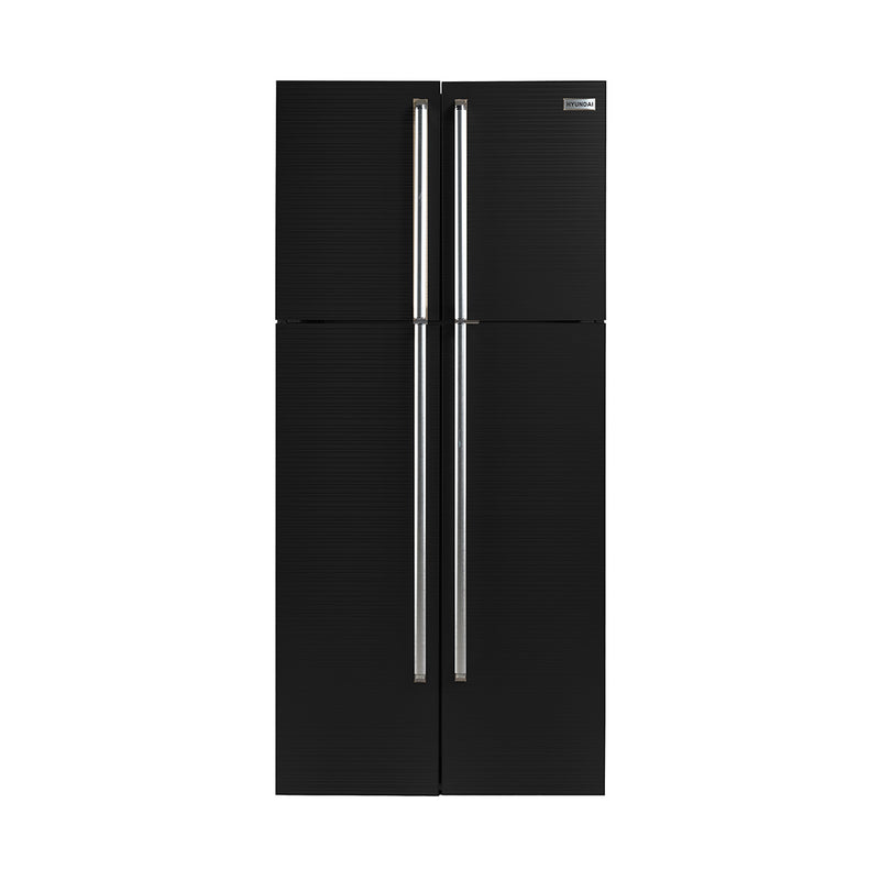HYUNDAI HBM-660-Black Four Door Refrigerator, Black ثلاجة هيونداي اربع ابواب