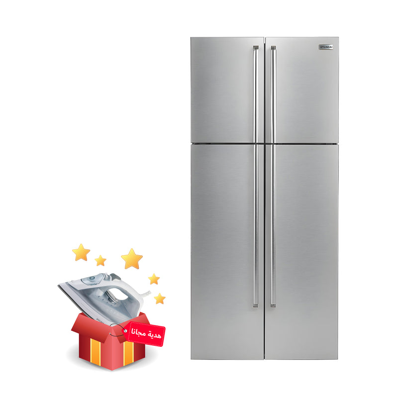 HYUNDAI HBM-660-Silver + HBM-605 ثلاجة هيونداي + مكواة بخارية هدية مجانية