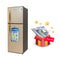 HYUNDAI HBM 800-Golden Double Door Refrigerator, Golden ثلاجة هونداي + HBM-605 هدية مجانا