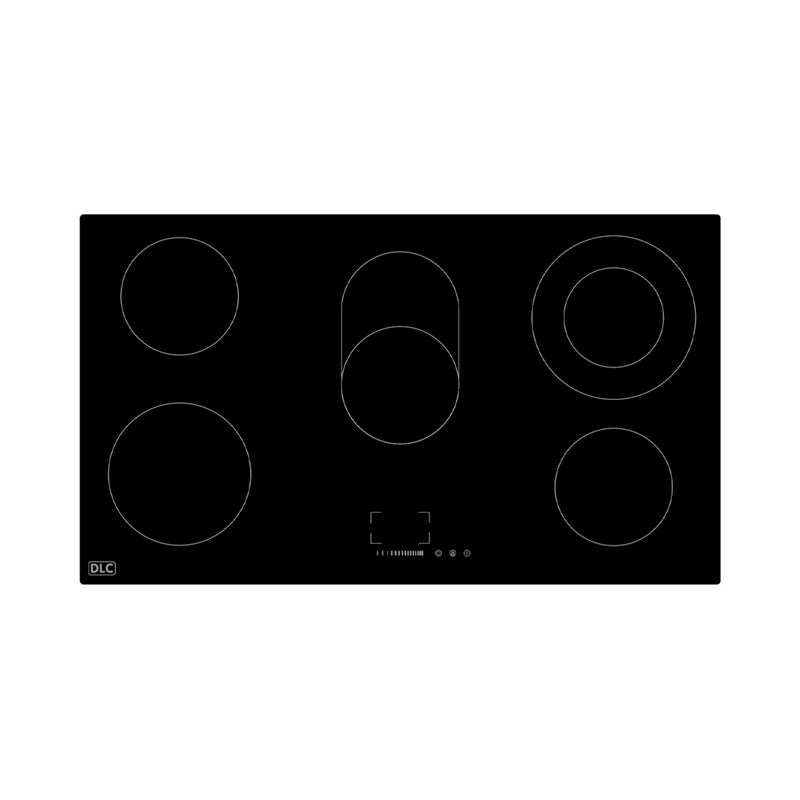 DLC MCHV90-5 Built-In Electric cooker 5 Burners, Glass Black