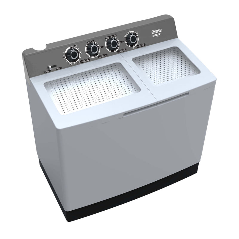 DENKA Twin Tub Washing Machine 9Kg, Gray