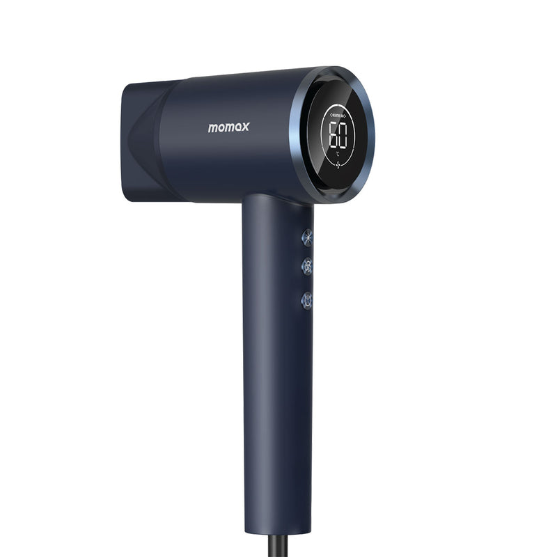 MOMAX 200001999 HL10UKB Ultra Hair Ultra-Speed ION Hair Dryer, Blue مجفف شعر موماكس