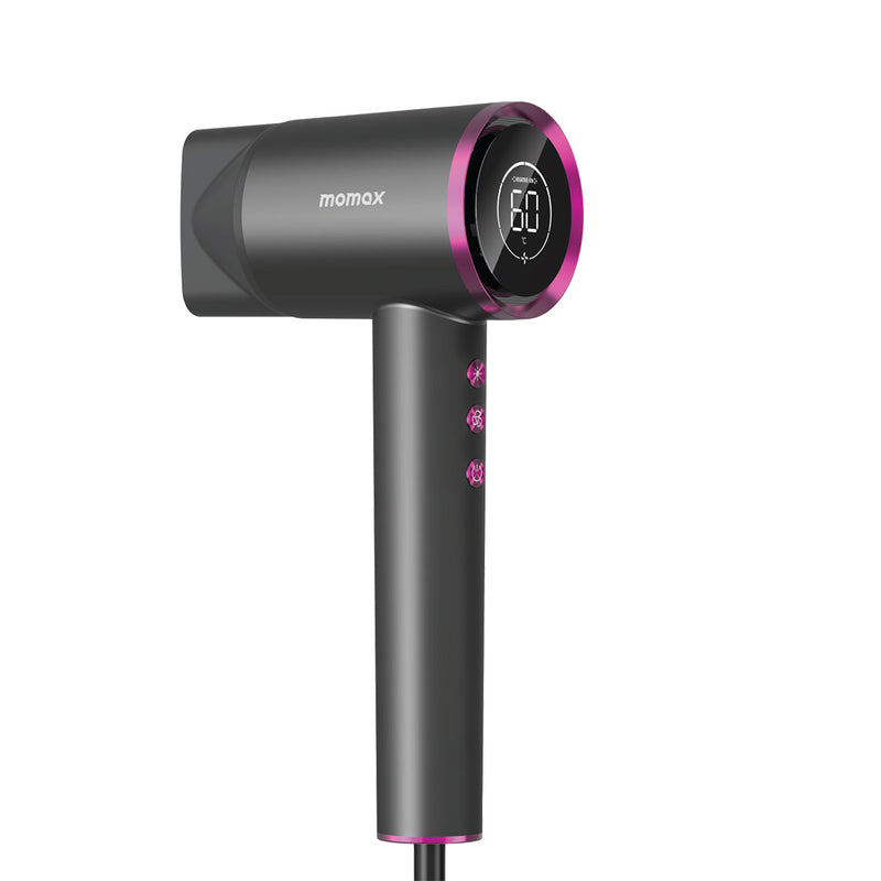MOMAX 200002000 HL10UKE Ultra Hair Ultra-Speed ION Hair Dryer, Grey مجفف شعر موماكس