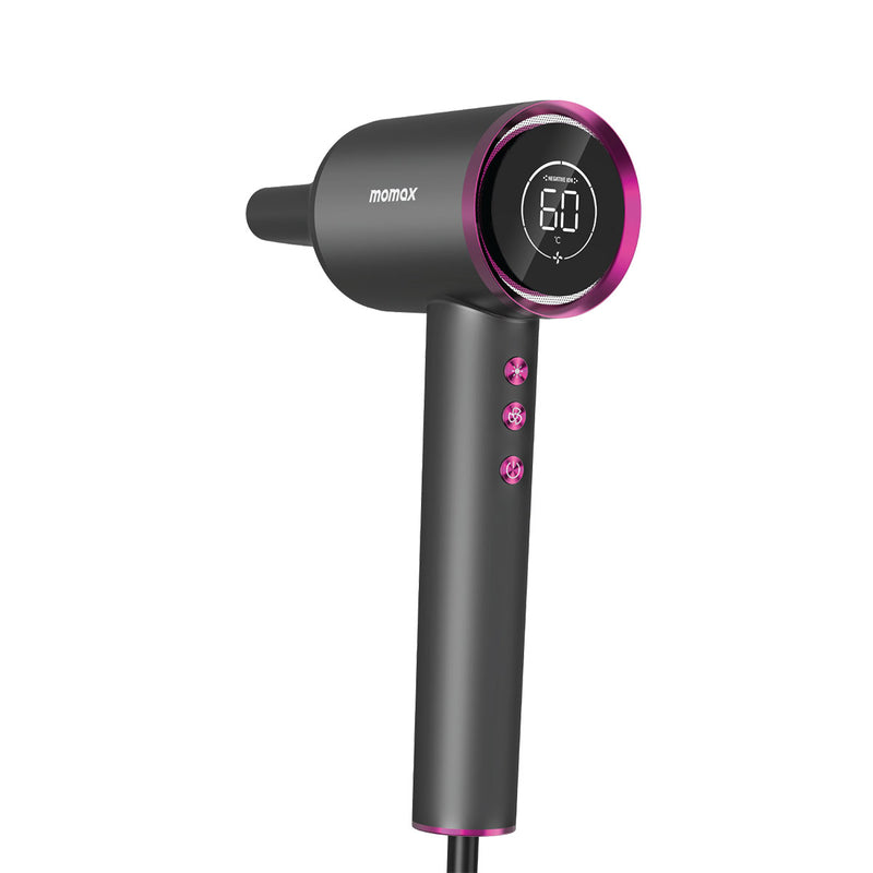 MOMAX 200002000 HL10UKE Ultra Hair Ultra-Speed ION Hair Dryer, Grey مجفف شعر موماكس