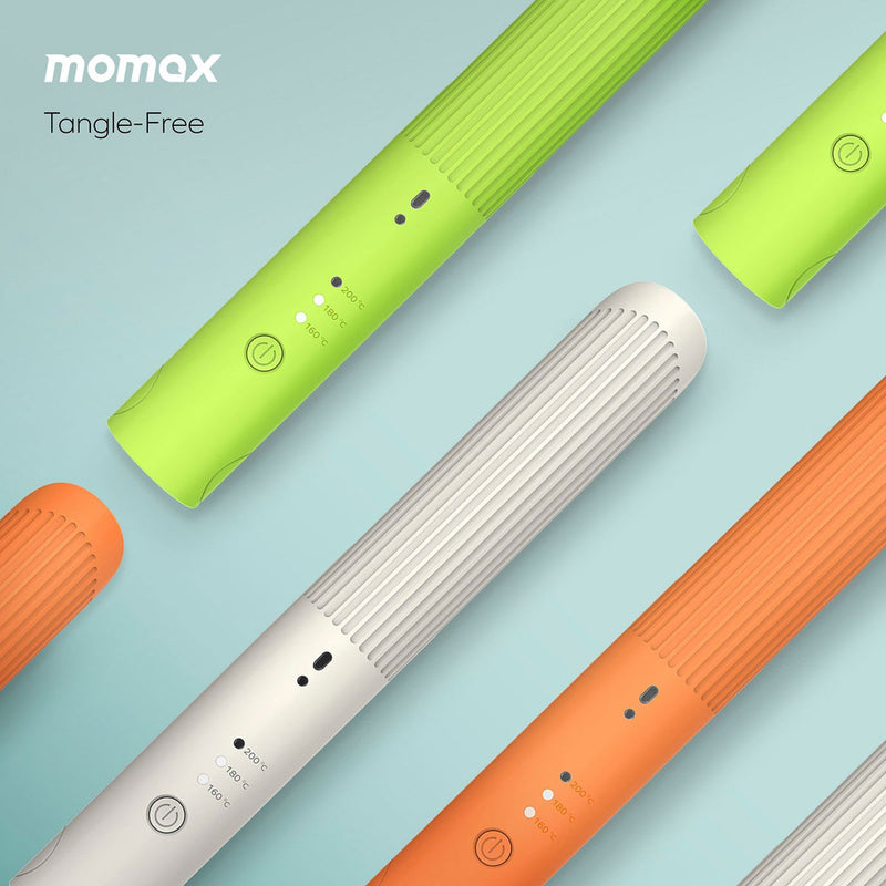 MOMAX HL17G 1-Care Styler Mini Wireless Hair Straightener, Mint Green جهاز تصفيف شعر لاسلكي موماكس