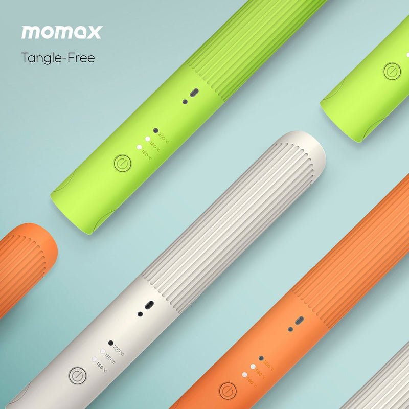 MOMAX HL17M 1-Care Styler Mini Wireless Hair Straightener, Orange مكواة فرد الشعر اللاسلكية الصغيرة موماكس