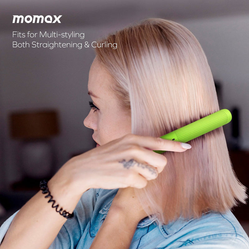 MOMAX HL17G 1-Care Styler Mini Wireless Hair Straightener, Mint Green جهاز تصفيف شعر لاسلكي موماكس