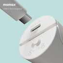 MOMAX HL17W 1-Care Styler Mini Wireless Hair Straightener, White جهاز تصفيف الشعر لاسلكي موماكس