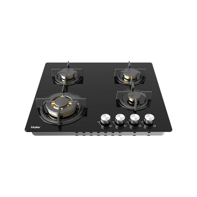 طباخ غازي مدمج 4 مشاعل من هاير HAIER HOB-640D1TSFB Built-In Gas Hob