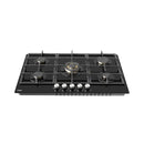 HAIER HOB-G95CST3B Five precision Sabaf burners, Black طباح مدمج 5 مشاعل هاير