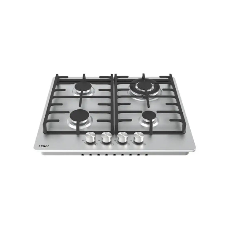HAIER HOB-M64CST4X Hairy Gas Cooker 4 Burners, Silver طباخ مدمج 4 مشاعل هاير
