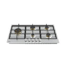 HAIER HOB-M95CST2X ‫‪Ghazi Compact Haier 5 Burner, Silver طباخ غازي 5 مشاعل هاير