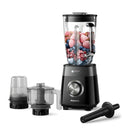 Philips HR3033 Blender, 1200W, 2L Glass Jar, With Chopper & Mill, 3 Speeds + Pulse خلاط كهربائي 2 لتر 1200 واط مع وعاء زجاجي فلبس
