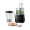 Philips HR7301/90 Power of 750W and 4 Accessories Food Processor, Black محضرة طعام و خلاط 4 ملحقات 750 واط