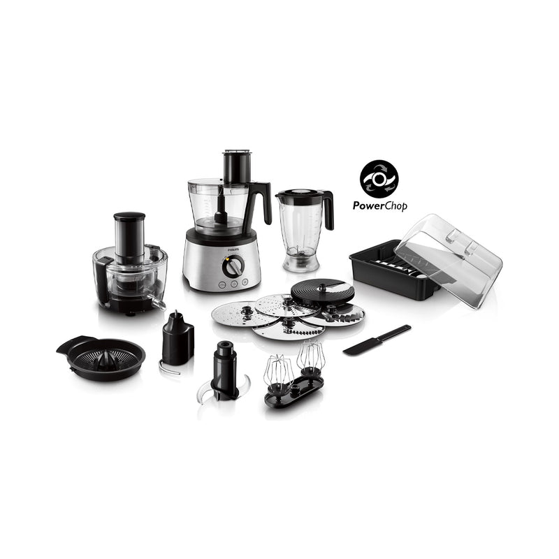 PHILIPS HR7778 Food Processor 7000 Series, Black