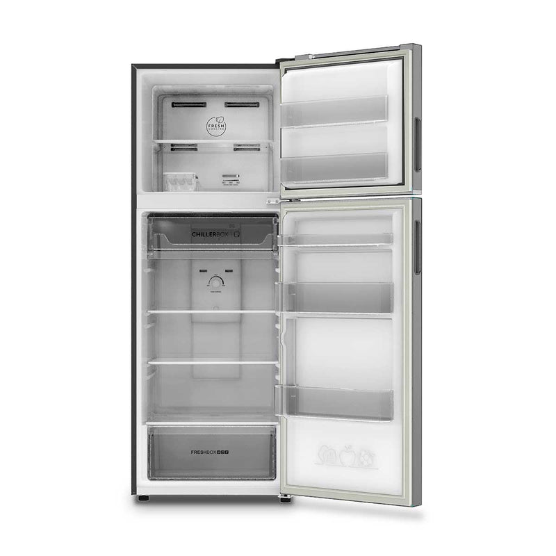 HAIER HRF-468NS Top Mount Refrigerator 357L, Stainless Steel