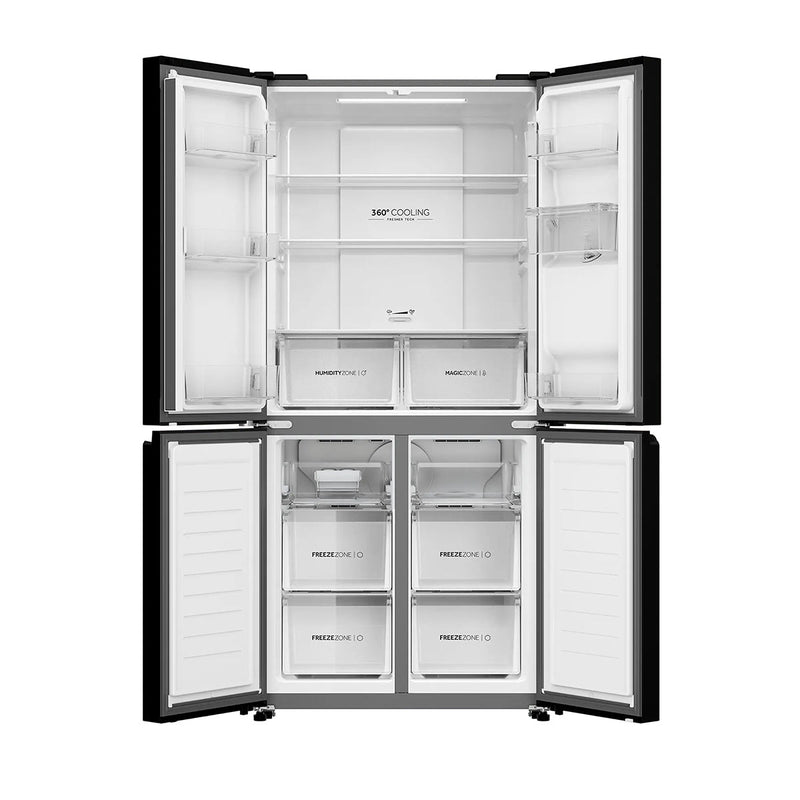 HAIER HRF-536BGDIQ 4-Door Refrigerator, Black ثلاجة هاير