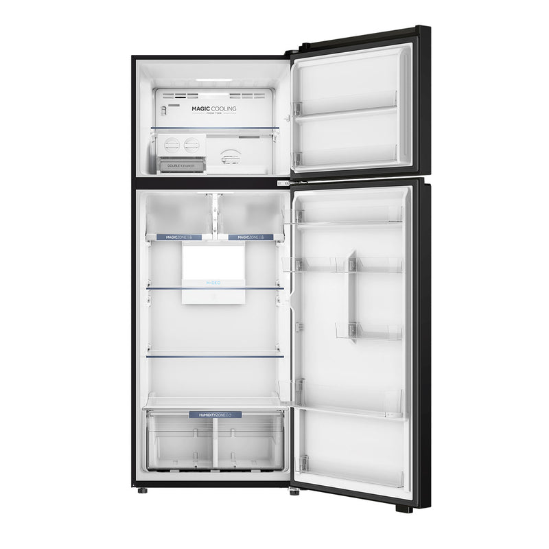 HAIER HRF-672VCFGBLIQ Double door refrigerator, Black ثلاجة هاير