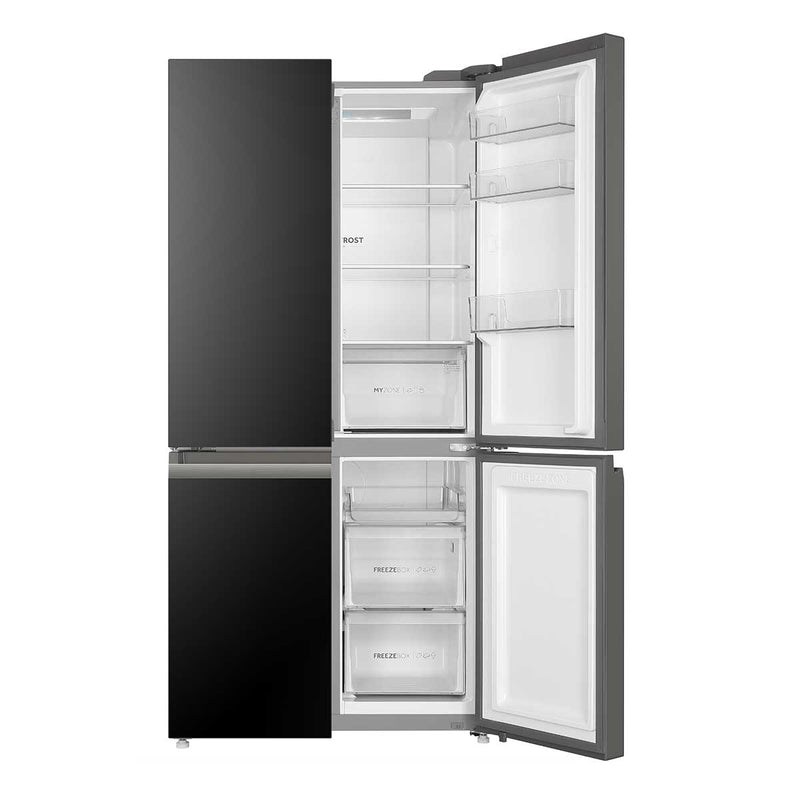 HAIER HRF-700BG 22ft Four Door Refrigerator, Black Glass