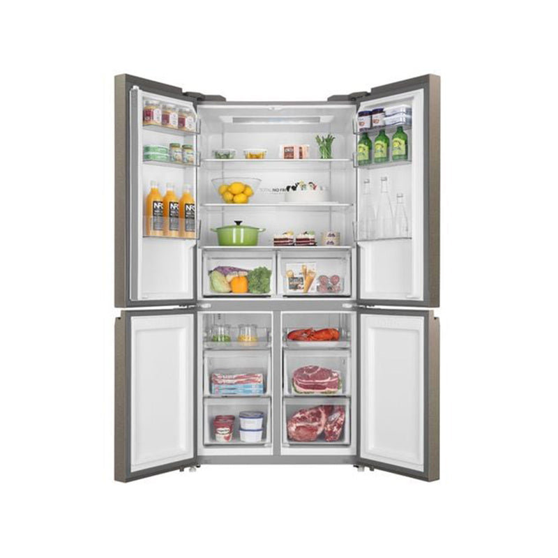 HAIER HRF-700TS 22ft French Door Refrigerator, Silver Glass