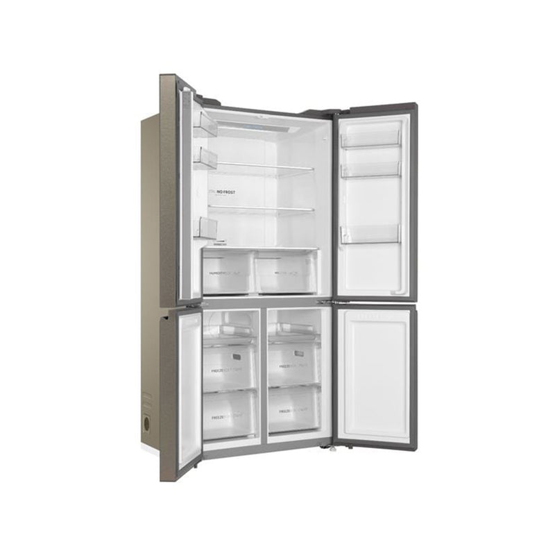 HAIER HRF-700TS 22ft French Door Refrigerator, Silver Glass