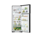 HITACHI HRTN7489DFGBKIQ Double Door Refrigerator 16.1 Ft, Black ثلاجة هيتاشي