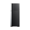 HITACHI HRTN7489DFGGRIQ Double Door Refrigerator 20 Ft, Black ثلاجة هيتاشي