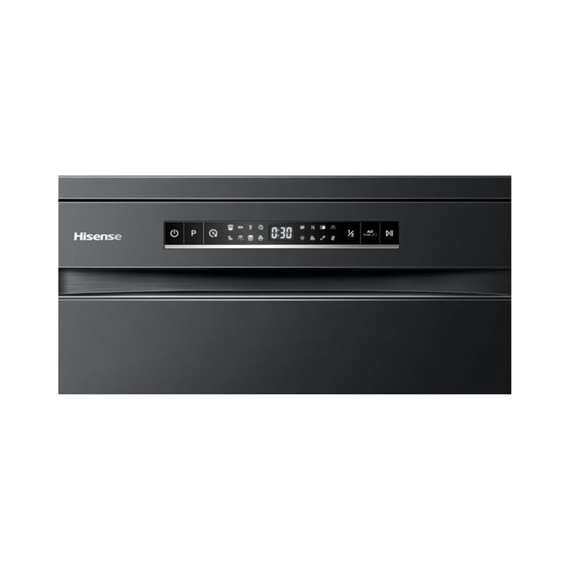 HISENSE HS623E91-Black FreeStanding Dishwasher, Black غسالة صحون هايسنس