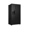 HAIER HSR3918FIPB 19ft Side By Side Refrigerator, Black