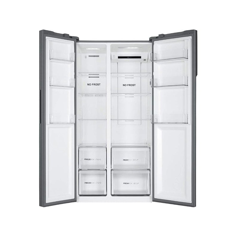 HAIER HSR3918FNPG 20ft Side By Side Refrigerator, Silver