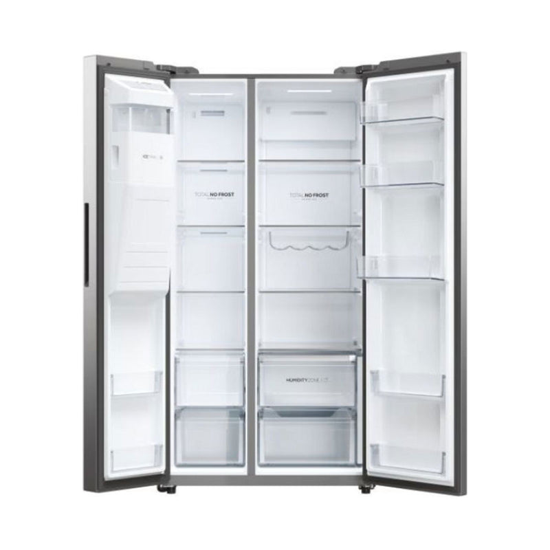 HAIER HSW59F18EIPT(UK) Refrigerator ثلاجة 601 لترمن هاير, Silver