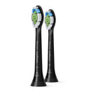 PHILIPS HX6062/91 Sonicare W2 Optimal White 2-Pack Brush Heads, Black  رؤوس فرشاة اسنان سونيكير اس 2 علبة متكونة من قطعتين  فلبس