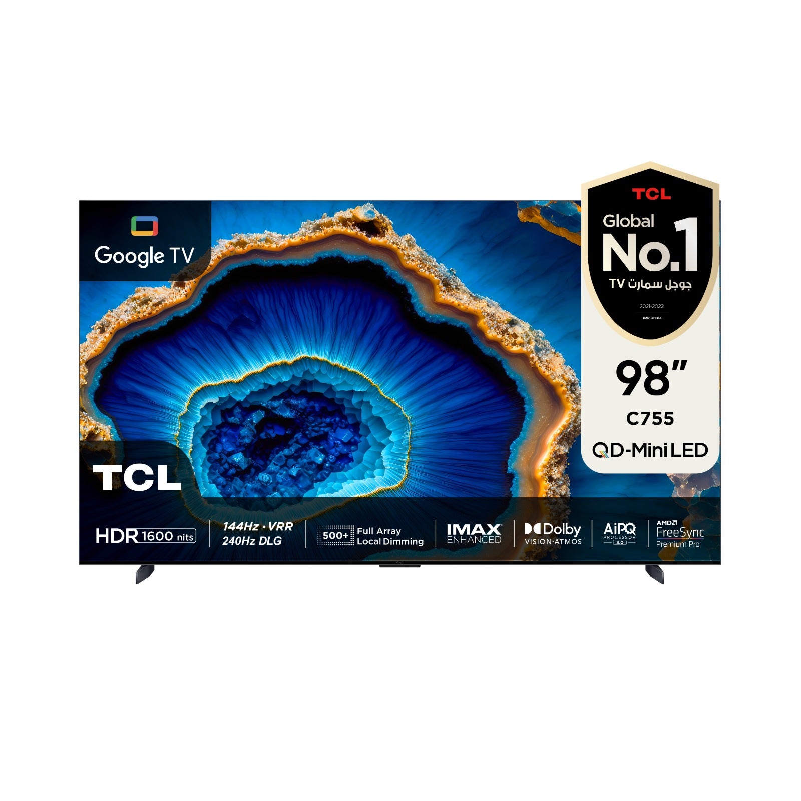 TCL C755 QD-Mini LED 4K 98 1600nits HDR10+ 240Hz DLG FreeSync Premium