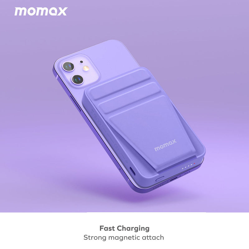 MOMAX IP109U Q.Mag Power 9 Magnetic Wireless Charging Power Bank with Stand 5000mAh  شاحن ماكسيف مع ستاند موماكس