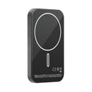 MOMAX IP116D Magnetic Wireless Battery Pack USB-C Up to 15W PD Output, 5000mAh, Black