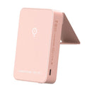 MOMAX IP121P Q.Mag Power 15 Magnetic Wireless Battery Pack with Stand 10000mAh Pink شاحن وايرلس ماكسيف مع ستاند موماكس