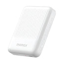 MOMAX IP122W Q.Mag Minimal Magnetic Wireless Battery Pack 5000mAh, White  شاحن وايرلس ماكسيف موماكس