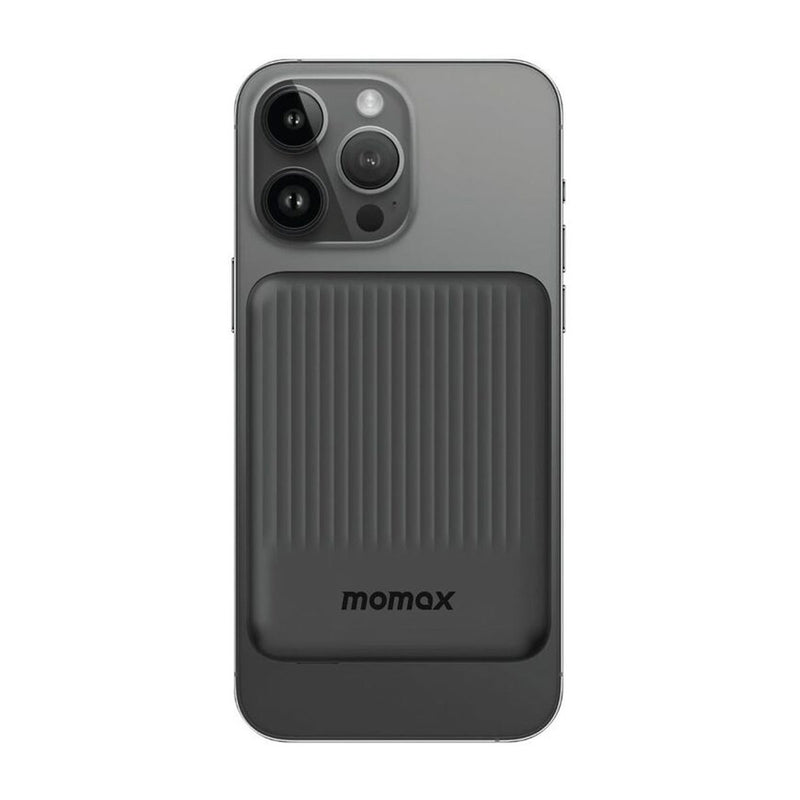 MOMAX IP123D Q.MAG Minimal 2 Magnetic Wireless Power Bank 10000mAh, Black شاحن وايرلس ماكسيف موماكس