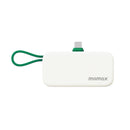 MOMAX IP130G 1-Power Mini 3-in-1 Power Bank 5000mAh, Green شاحن طوارئ موماكس