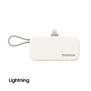 MOMAX IP130W 1-Power Mini 3-in-1 Power Bank 5000mAh, White  شاحن طوارئ موماكس