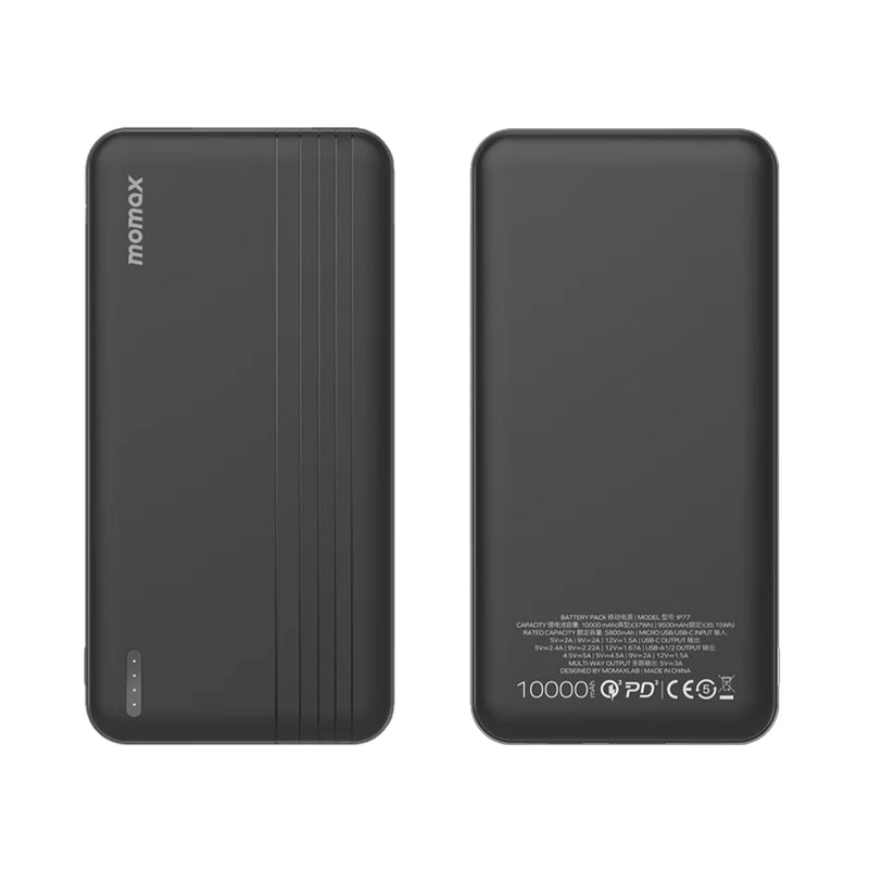 MOMAX IP77D iPower PD Power Bank 10000mAh, Black