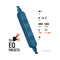 JBL JBLT310CBLU 6483 Tune 310C USB, Blue سماعة واير